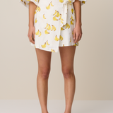 KNOT MINI SKIRT - BANANA EMBROIDERY (PRE SALE)
