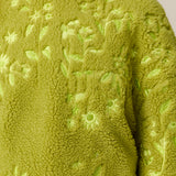 EMBROIDERED FLEECE SWEATER - MATCHA GARDEN