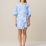 KNOT MINI SKIRT - WALLPAPER CORNFLOWER