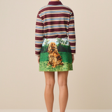 Margo Mini Skirt - Needlepoint Spaniel (Presale)