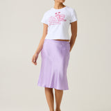 Silk Bias Skirt - Lilac