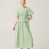 Gia Skirt - Garden Stripe