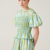 Fable Blouse - Garden Stripe