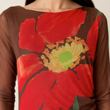 Clover Mesh Dress - Poppy