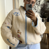 Embroidered Fleece Jacket - Characters