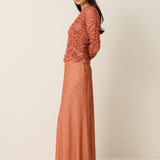 Clover Mesh Skirt - Maple Gingham