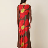 Clover Mesh Dress - Poppy