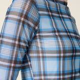 Clover Mesh Top - Pony Plaid