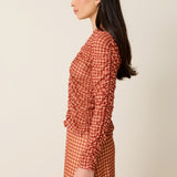 Juny Mesh Top - Maple Gingham