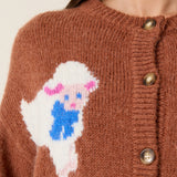 Intarsia Knit Cardigan - Lamby Baby