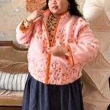 EMBROIDERED FLEECE JACKET - BLUSH GARDEN