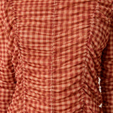 Juny Mesh Top - Maple Gingham