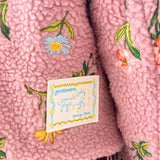 EMBROIDERED FLEECE JACKET - BLOSSOM EMBROIDERY