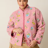 Embroidered Fleece Jacket - Blossom Embroidery