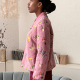 EMBROIDERED FLEECE JACKET - BLOSSOM EMBROIDERY