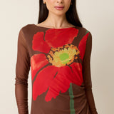 Clover Mesh Dress - Poppy