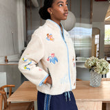 EMBROIDERED FLEECE JACKET - CHARACTERS