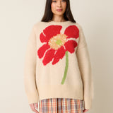 Jacquard Knit Sweater - Poppy (Presale)