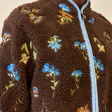 EMBROIDERED FLEECE JACKET - BLOSSOM ESPRESSO