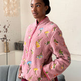 EMBROIDERED FLEECE JACKET - BLOSSOM EMBROIDERY