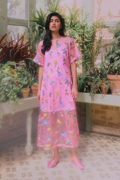 Heirloom Silk Organza Dress - Blossom Embroidery  Variety Hour Studio