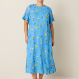 Heirloom Dress - Blossom Embroidery Cerulean