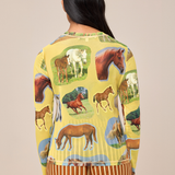 FIELD MESH TOP - HORSE GIRL