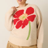 Jacquard Knit Sweater - Poppy (Presale)