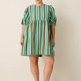 Rosso Reversible Dress - Airbrush Stripe