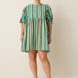 Rosso Reversible Dress - Airbrush Stripe